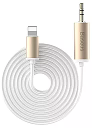 Аудио кабель Baseus Aux mini Jack 3.5 mm - Lightning M/M Cable 1.2 м gold (NGB37-0V) - миниатюра 5