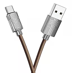 Кабель Hoco U61 Treasure USB-A - Type-C 12w 2.4a 1.2м cable Brown - фото Кабель Hoco U61 Treasure USB-A - Type-C 12w 2.4a 1.2м cable Brown
