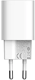 Сетевое зарядное устройство LDNio A2318C 20W QC/PD USB-A-C + USB-C-C cable White - миниатюра 4