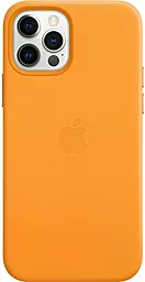 Чехол Apple Leather Case with MagSafe for iPhone 12, iPhone 12 Pro California Poppy
