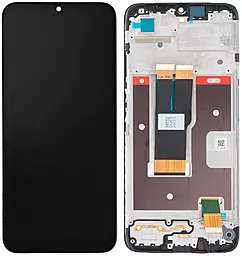 Дисплей Realme C30, C31 (чорний шлейф) з тачскріном і рамкою, оригінал, Black