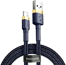 Кабель Baseus Kevlar USB-A - Lightning 12w 2.4a 1м cable Blue\Gold (CALKLF-BV3) - фото Кабель Baseus Kevlar USB-A - Lightning 12w 2.4a 1м cable Blue\Gold (CALKLF-BV3)