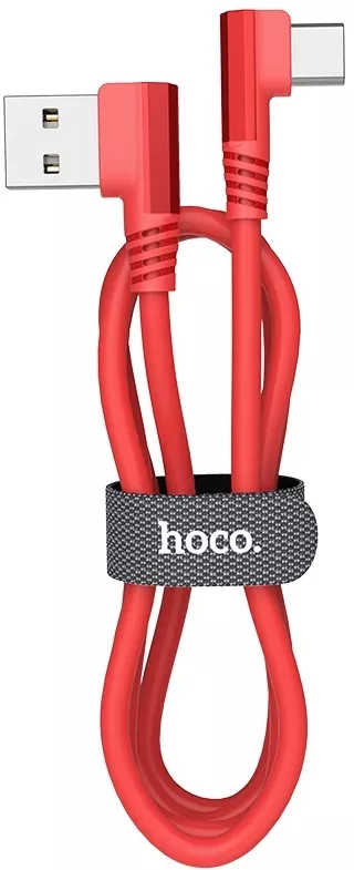Кабель Hoco U83 Puissant Silicone USB-A - Type-C 15w 3a 1м cable Red - фото 2