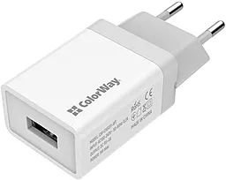 Сетевое зарядное устройство ColorWay 1a home charger white (CW-CHS011-WT) - фото Сетевое зарядное устройство ColorWay 1a home charger white (CW-CHS011-WT)