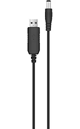 Кабель USB ACCLAB USB-A - DC 5.5х2.1mm с преобразователем 5V->12V 1A Black (1283126565120) - фото Кабель USB ACCLAB USB-A - DC 5.5х2.1mm с преобразователем 5V->12V 1A Black (1283126565120)
