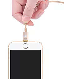 Кабель USB Hoco U16 Magnetic Adsorption Lightning Cable 1.2M Gold - миниатюра 3