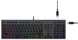Клавиатура A4Tech FX60H USB Neon backlit Grey