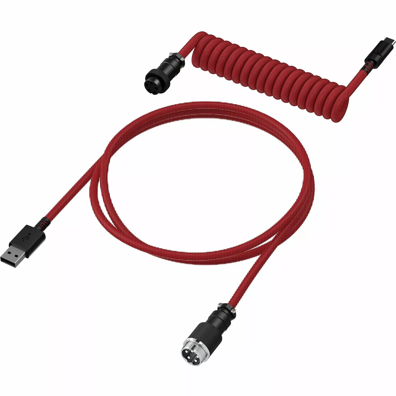 Кабель HyperX USB-A - Type-C 12w 2.4a 1.37м cable Red/Black (6J677aA) - фото 1