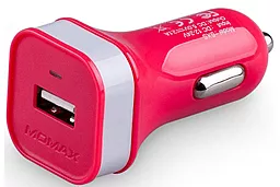 Автомобильное зарядное устройство Momax XC USB 2.1a USB-A ports car charger pink (SXDP)