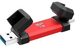 SSD Накопитель Silicon Power DS72 1TB USB3.2 Gen2 Red (SP001TBUC3S72VPR) - фото SSD Накопитель Silicon Power DS72 1TB USB3.2 Gen2 Red (SP001TBUC3S72VPR)