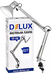 DeLux Світильник настільний DELUX TF 06 E27 срібний (90012372) - мініатюра 2
