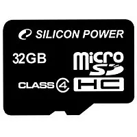 Карта пам'яті Silicon Power microSDHC 32GB Class 4 (SP032GBSTH004V10) - фото Карта пам'яті Silicon Power microSDHC 32GB Class 4 (SP032GBSTH004V10)