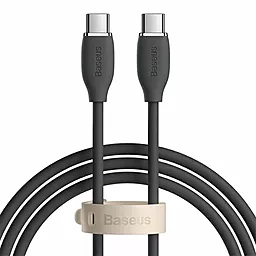 Кабель Baseus Jelly Liquid Silica Gel USB Type-C - Type-C 100w 5a 1.2м PD cable Black (CAGD030001) - фото Кабель Baseus Jelly Liquid Silica Gel USB Type-C - Type-C 100w 5a 1.2м PD cable Black (CAGD030001)