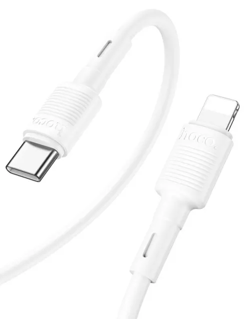 Кабель Hoco X83 Victory USB Type-C - Lightning 20w 3a 1м PD сable White - фото 2