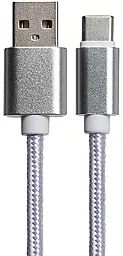 Кабель Ultra UC100-0100WH USB-A - Type-C 15w 3a 1м cable Gray