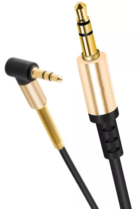 Аудио кабель Hoco UPA02 L-shaped AUX mini Jack 3.5mm M/M Cable 2 м чёрный - фото 2