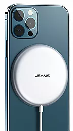 Бездротовий (індукційний) зарядний пристрій Usams US-CD160 W2 Aluminum Super-thin Magnetic Wireless Charger 15W Grey
