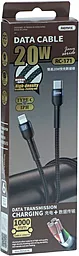 Кабель Remax USB Type-C - Lightning 20w 3a 1м PD сable Black (RC-171) - миниатюра 2 Кабель Remax USB Type-C - Lightning 20w 3a 1м PD сable Black (RC-171) - миниатюра 2