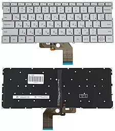 Клавиатура для ноутбука Xiaomi Mi Air 13.3 без рамки с подсветкой клавиш Original Silver
