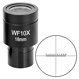 Окуляр для мікроскопа SIGETA WF 10x/18мм (микрометрический)