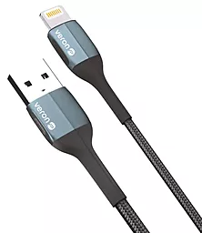 Кабель Veron NL09 Nylon USB-A - Lightning 12w 2.4a 1м cable Black - фото Кабель Veron NL09 Nylon USB-A - Lightning 12w 2.4a 1м cable Black