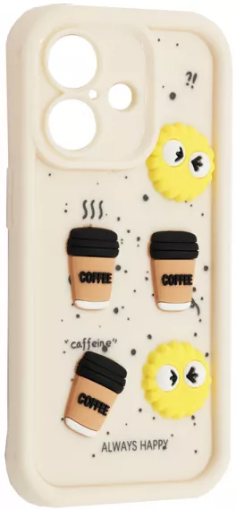 Чехол Pretty Things Case для Apple iPhone 16 Plus White / Always Happy Donut - фото 1