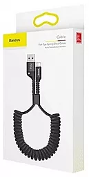 USB Кабель Baseus Fish Eye Spring USB Type-C Cable  Black (CATSR-01) - мініатюра 5