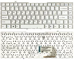 Клавіатура для ноутбуку Sony Vaio VGN-FW без рамки 000270 біла