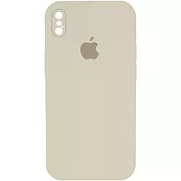 {"ru": "Чехол", "uk": "Чохол"} Silicone Case Full Camera Square для Apple iPhone XS Max  Antique White