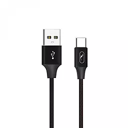 Кабель USB SkyDolphin S55T Neylon USB to Type-C Black (USB-000436)