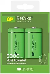 Акумулятор GP C ReCyko+ 3000 mAh 2шт (300CHCBE-GB2) - фото Акумулятор GP C ReCyko+ 3000 mAh 2шт (300CHCBE-GB2)