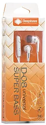 Наушники DeepBass D-08 White - миниатюра 3 Наушники DeepBass D-08 White - миниатюра 3
