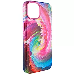 Кожаный чехол Colour Splash with MagSafe для Apple iPhone 14 (6.1") Pink / Blue - миниатюра 4