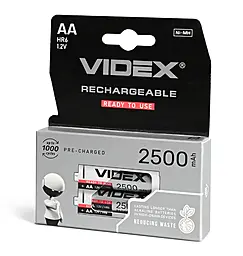 Аккумулятор Videx AA (R6) 2500mAh 2шт - фото Аккумулятор Videx AA (R6) 2500mAh 2шт