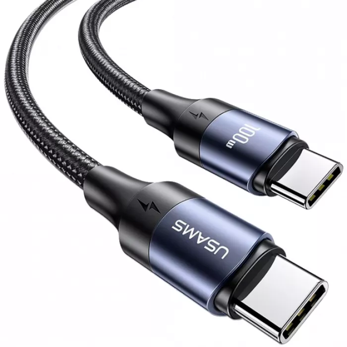 Кабель Usams U71 USB Type-C - Type-C 100w 5a 2м PD cable Black - фото 1