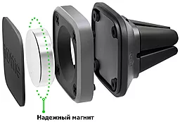 Автотримач магнітний iOttie iTap Magnetic Mounting and Charging Travel Kit Black (HLTRIO110) - мініатюра 2