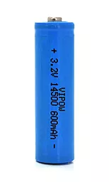 Акумулятор ViPow 14500 Li-ion 3.2V (600 mAh) Blue IFR14500 TipTop 1шт 3.2 V