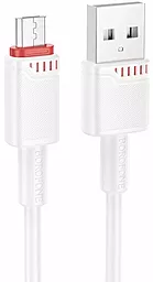 Кабель Borofone BX110 USB-A - micro USB 12w 2.4a 1м cable White