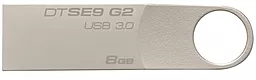Флешка Kingston DTSE9 G2 8GB USB 3.0 (DTSE9G2/8GB) Metal Silver