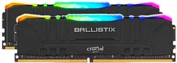Оперативна пам'ять Crucial 16GB (2x8GB) DDR4 3600MHz Ballistix Black RGB (BL2K8G36C16U4BL)