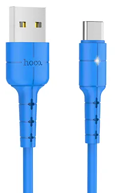 Кабель Hoco X30 Star Charging USB-A - Type-C 10w 1.2м cable Blue - фото 2