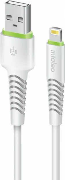 Кабель Intaleo CBFLEXL0 USB-A - Lightning 12w 2.4a 0.2м cable White (1283126487439) - фото 1