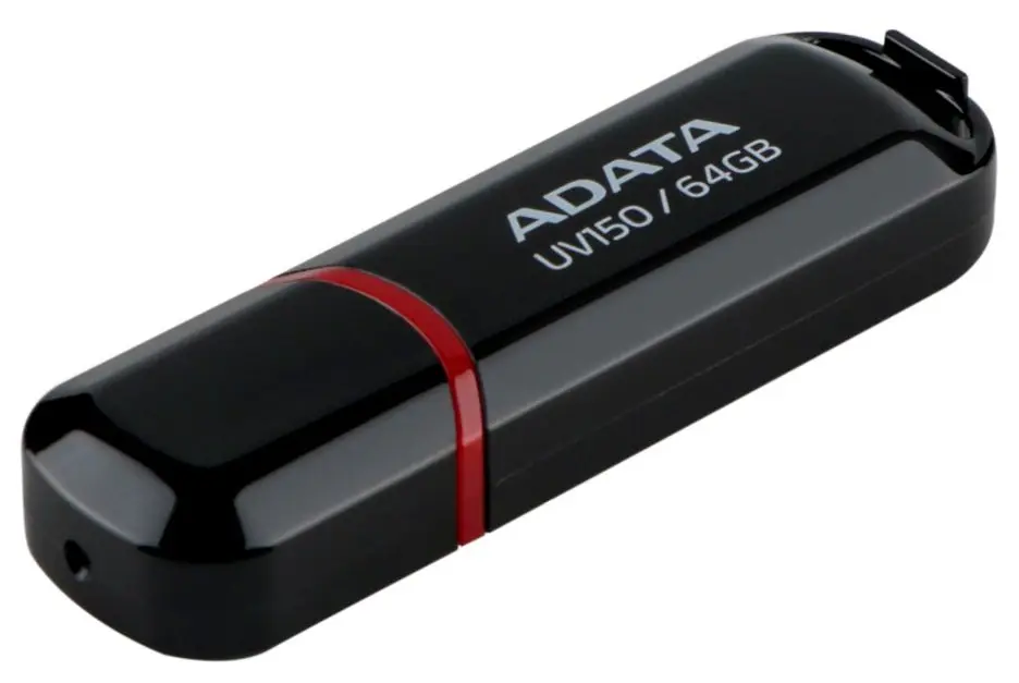 Флешка ADATA UV150 64Gb USB 3.2 Black - фото 1