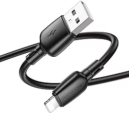 Кабель Borofone BX93 USB-A - Lightning 12w 2.4a 1м cable Black - мініатюра 3 Кабель Borofone BX93 USB-A - Lightning 12w 2.4a 1м cable Black - мініатюра 3