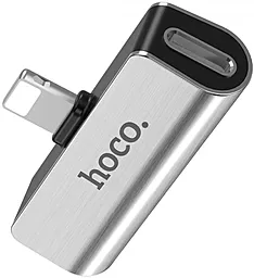 Аудио-переходник Hoco LS25 Digital Audio Converter For Lightning Silver