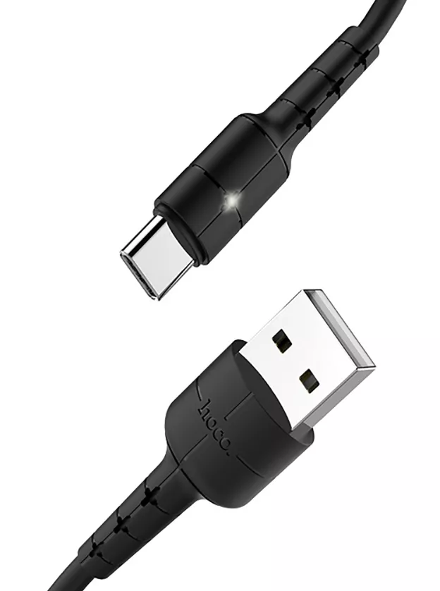 Кабель Hoco X30 Star Charging USB-A - Type-C 10w 1.2м cable Black - фото 3