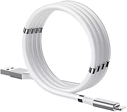 Кабель USB Supercalla Magnetic 12W 2.4A USB Lightning Cable White - миниатюра 3