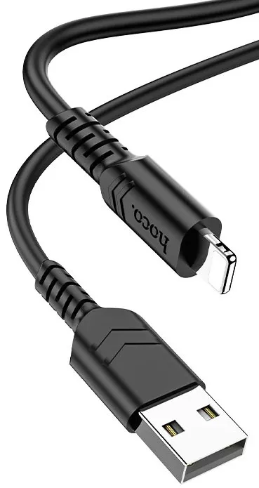 Кабель Hoco X62 Fortune USB-A - Lightning 12w 2.4a 1м cable Black - фото 2