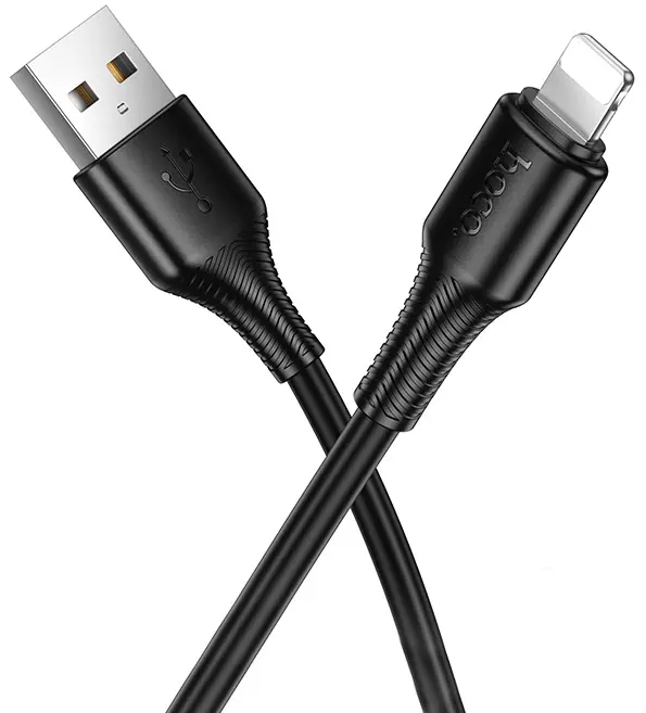 Кабель Hoco X120 USB-A - Lightning 12w 2.4a 1м cable Black - фото 2