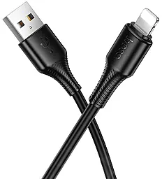 Кабель Hoco X120 USB-A - Lightning 12w 2.4a 1м cable Black - миниатюра 2 Кабель Hoco X120 USB-A - Lightning 12w 2.4a 1м cable Black - миниатюра 2